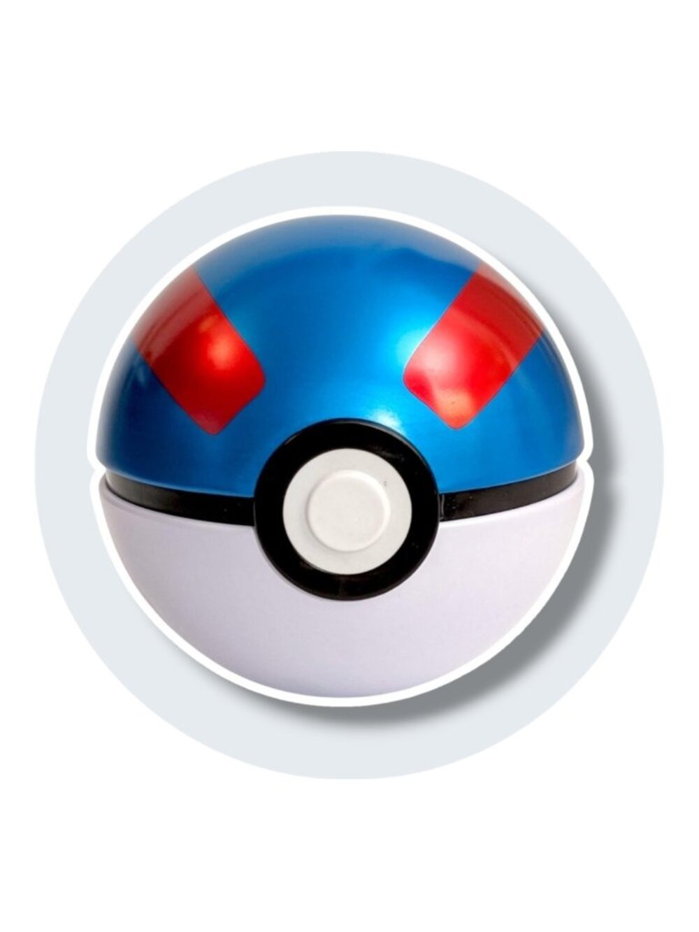 Great Ball Pokemon Collectible Tin: Blue and White Pokeball (Empty)
